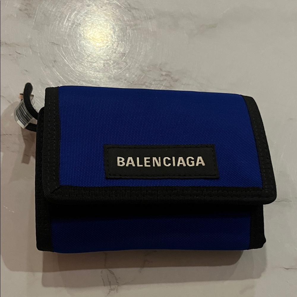 Balenciaga Men's Wallet in Blue and Black